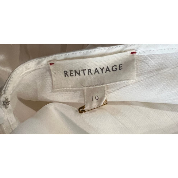 Rentrayage Gospel Brunch Pleated Silk Blend Shift Dress Size 10 - Picture 8 of 10